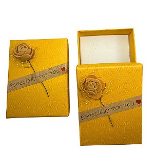 Caixa Retangular Rosa AMARELA