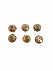 Cristal facetado bronze 12 mm