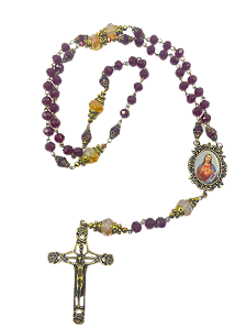 Kit Montagem Sagrado Coração de Jesus 8mm Ouro Velho