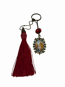 kit Montagem Chaveiro Sagrada Familia Ouro Velho