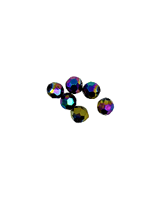 Cristal Bola azul multi color 10 mm (6pç)