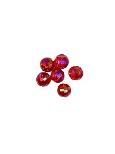 Cristal Bola vermelho Scarlet 10 mm (6pç)
