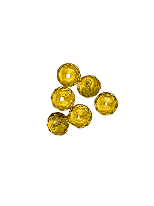 Cristal Facetado Amarelo 12 mm (6pç)