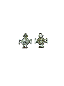 Pingente Cruz de São bento niquelado 20 mm