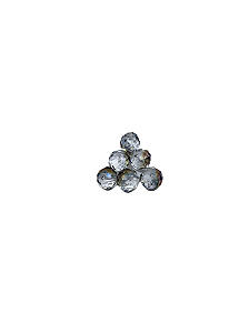 Cristal facetado Prata 10 mm (6und)