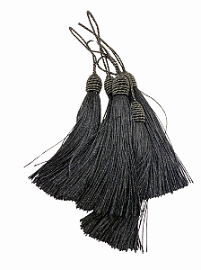 Pompom tassel Preto (5und)
