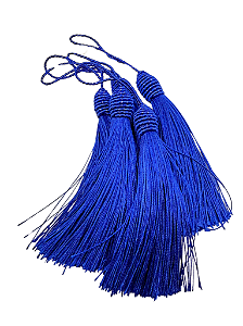 Pompom tassel Azul bic (5und)