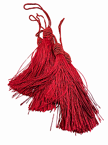 Pompom tassel vermelho (5und)