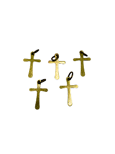 Pingente Cruz  Palito ouro velho  (5und)