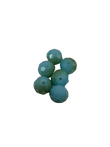 Cristal Azul nuvem jateado Bronze 12 mm