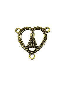 Entremeio Coração Aparecida ouro velho