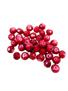 Cristal Facetado Cereja 8mm 60 Unid