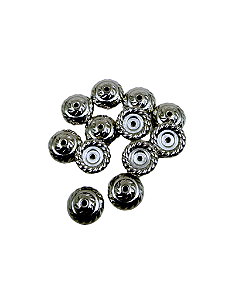 Tulipa Metálica trabalhada Niquelado 12 Unid