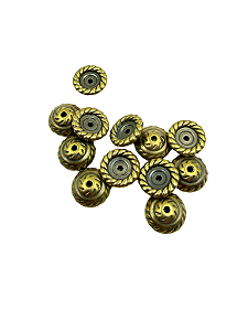 Tulipa Metálica trabalhada Ouro Velho 12 unid