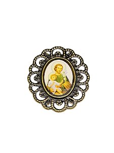 Entremeio / medalha Vintage ouro velho São José