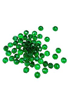 Cristal facetado Verde Esmeralda 8 mm (60und )