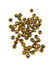 Cristal facetado Dourado 6 mm (60 und )