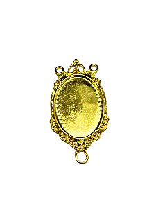 Entremeio Moldura Oval Dourado