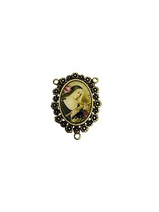 Entremeio Santa Rita Moldura Floral Ouro Velho