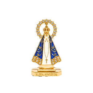 Enfeite Auto colante Nossa Senhora Aparecida Imagem Metal 5cm