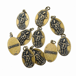 10 Medalhas São Miguel do Monte Gargano Ouro Velho