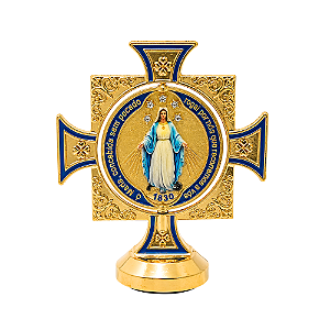 Enfeite Autocolante Nossa Senhora Graças Giratorio Dourado