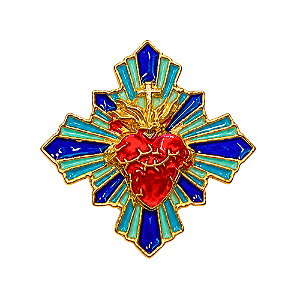 Broche Sagrado Coração de Jesus Dourado