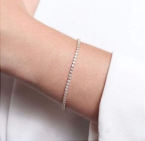Pulseira Riviera banhado em ouro 18k