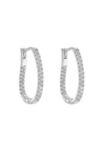 Argola orgânica banho de rodio