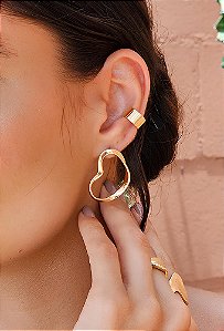 Brinco orgânico coração