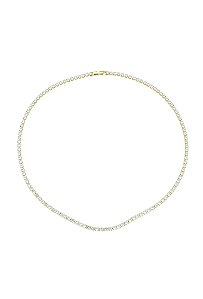 Colar riviera com zirconias no banho de ouro