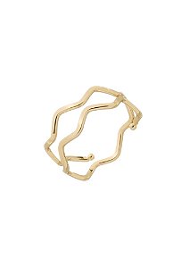 Anel duplo ondulado tamanho ajustável