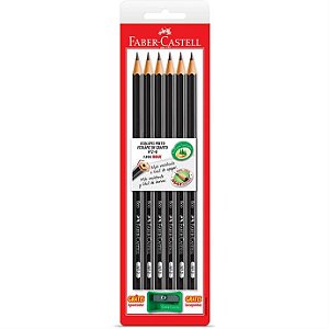 Lápis Grafite Preto Sextavado Ecolápis N.2 HB Blister 6unid. - Faber Castell