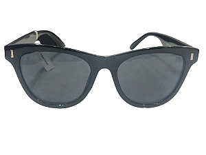 Óculos De Sol Feminino Quadrado Com Lentes Pretas