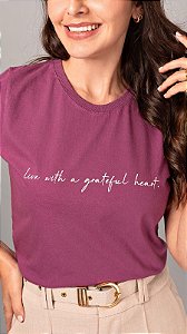 T-Shirt feminina estonada heart