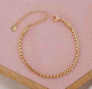Pulseira corrente 2mm folheado