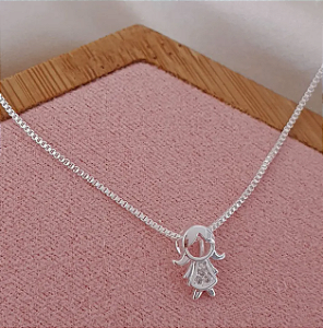 Colar Menina Zircônia Mini