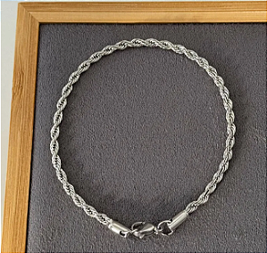 Pulseira Masculina Cordão Baiano 4mm