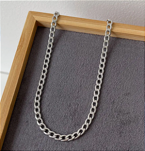 Colar Masculino Aço 4mm - 60cm