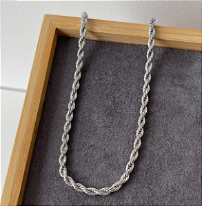 Colar Masculino Cordão Baiano 4mm - 60 cm