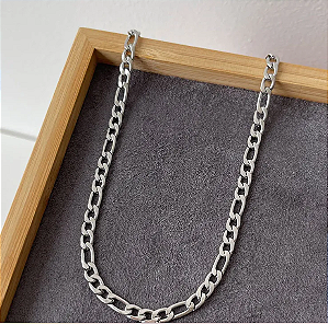 Colar Masculino Aço 2x1 4mm - 60cm