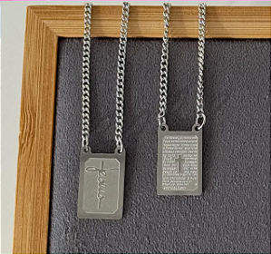 Escapulário Masculino Oração Pai Nosso 70cm