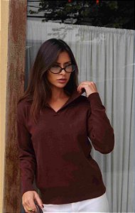 Blusa Polo Modal (manga longa)