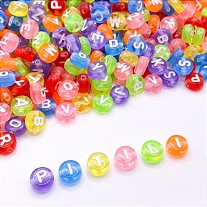 Miçanga Infantil Letra 7mm 100g Pulseira Kit -  740 Peças