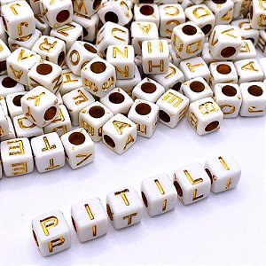 Miçanga Infantil Letra 6mm 100g Aprx 600 Pçs Pulseira