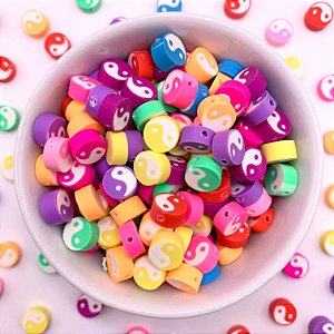 Miçanga Infantil Yng-yang Artesanato Pulseira - 50 Peças