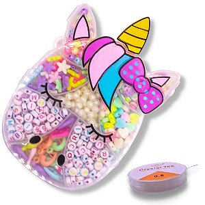 Kit Miçanga Infantil Colorida Para Pulseira e Colar 750 Pçs