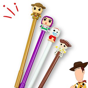Kit Caneta Gel  Papelaria Fofa Ponta Fina Criativa Toy Story com 3/6/9/12 Pçs