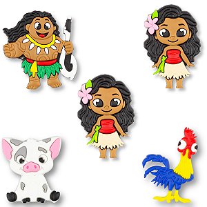 Aplique Emborrachado Moana 5 Peças