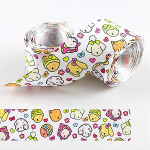 Fita de Gorgurão Bobbie Goods Estampada nº9 38mm 5 Metros